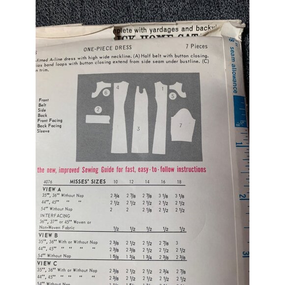 Butterick Misses Dress Sewing Pattern sz 14 4076 - uncut - Picture 6 of 9